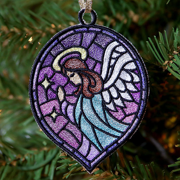 Stained Glass Nativity Ornament - Angel