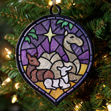 Stained Glass Nativity Ornament - Animals