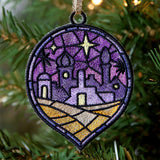 Stained Glass Nativity Ornament - Bethlehem