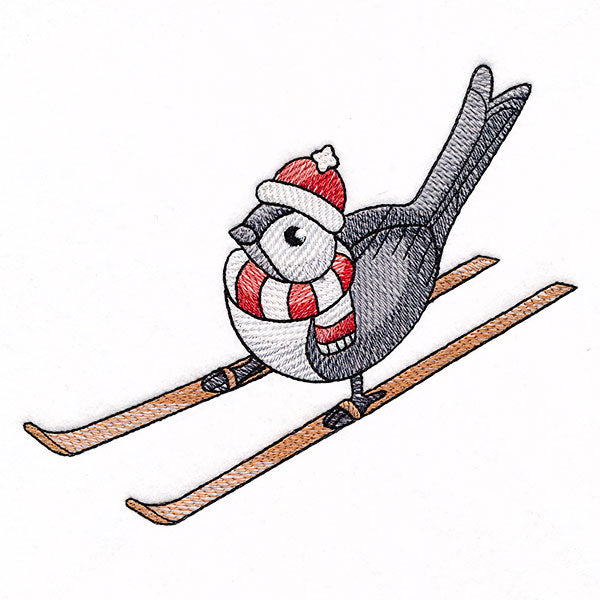 Skiing Chickadee
