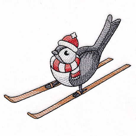 Skiing Chickadee