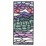 Stained Glass Winter Landscape Panel 4