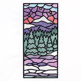 Stained Glass Winter Landscape Panel 4