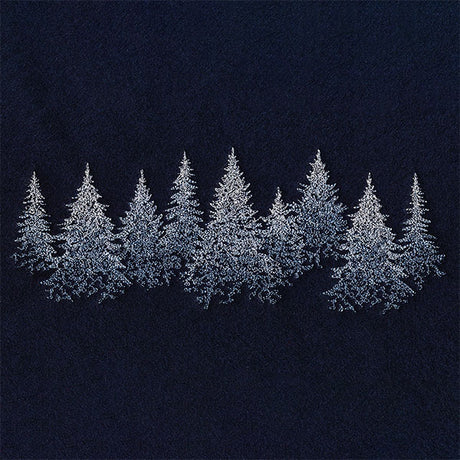 Textured Winter Tree Border