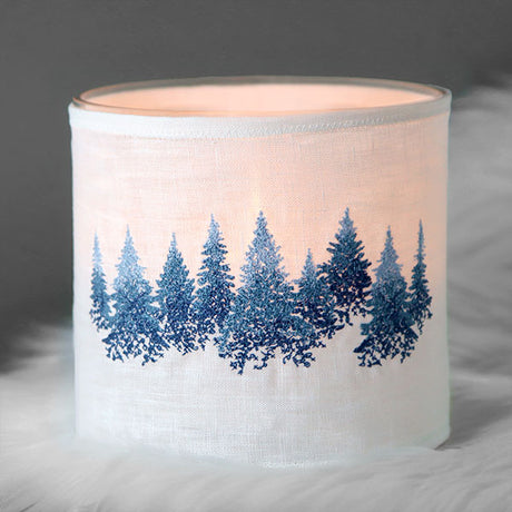 Textured Winter Tree Border