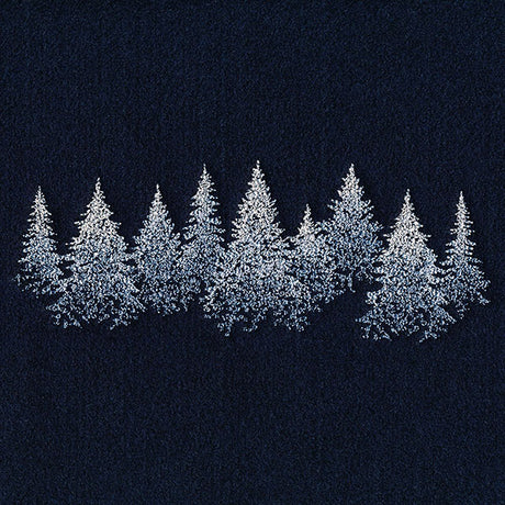 Textured Winter Tree Border