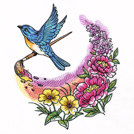 Spring To Life Painting Bluebird