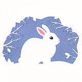 Winter Bunny Silhouette (Embossed)