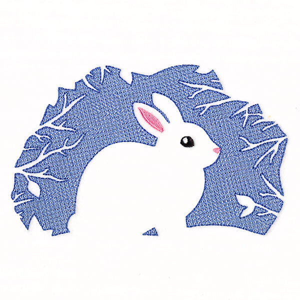 Winter Bunny Silhouette (Embossed)