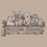 Welcome Friends Winter Animals Sign