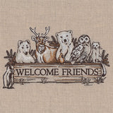 Welcome Friends Winter Animals Sign