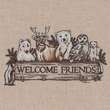 Welcome Friends Winter Animals Sign