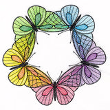 Rainbow Butterfly Wreath