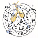 Celebrate Champagne Stamp