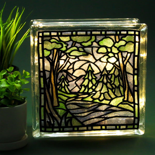 Four Seasons Stained Glass Square - Summer