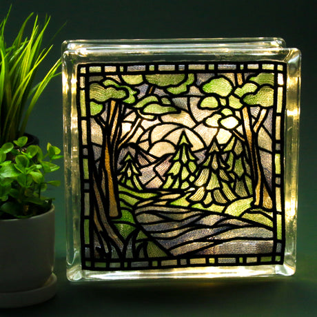 Four Seasons Stained Glass Square - Summer