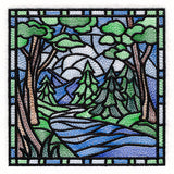 Four Seasons Stained Glass Square - Summer