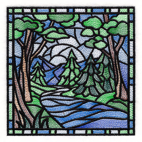 Four Seasons Stained Glass Square - Summer