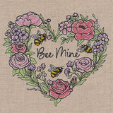 Bee Mine Buzzing Blossoms Heart