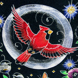 Midnight Garden & Birds Scene