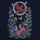 Midnight Garden & Birds Scene