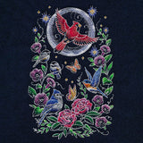 Midnight Garden & Birds Scene