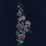 Midnight Garden Morning Glories & Chickadees Feature