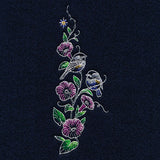 Midnight Garden Morning Glories & Chickadees Feature