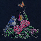 Midnight Garden Blue Jay & Roses Feature