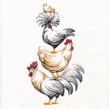 Chicken Stack Etching