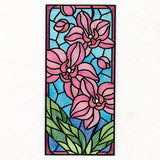 Orchid Stained Glass Panel