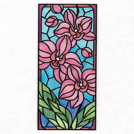 Orchid Stained Glass Panel