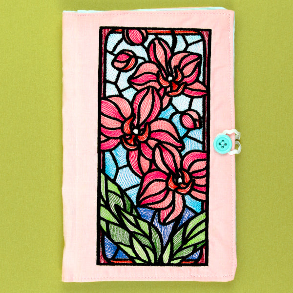 Orchid Stained Glass Panel