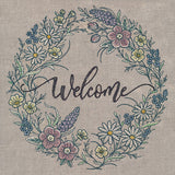 Welcome Spring Flowers Wreath