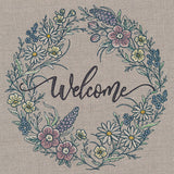 Welcome Spring Flowers Wreath