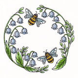 Buzzing Bees and Lillies of the Valley Wreath