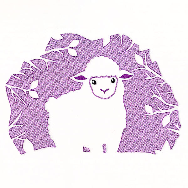 Spring Lamb Silhouette (Embossed)