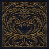 Feathers & Filigree Square 2 (Trapunto)