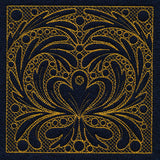 Feathers & Filigree Square 2 (Trapunto)
