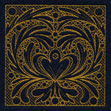 Feathers & Filigree Square 2 (Trapunto)
