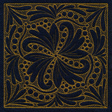 Feathers & Filigree Square 3 (Trapunto)