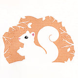 Spring Squirrel Silhouette (Embossed)