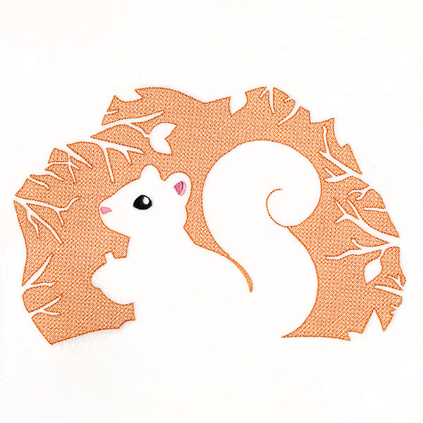 Spring Squirrel Silhouette (Embossed)