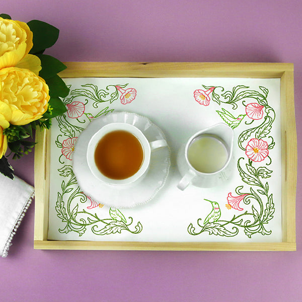 Hummingbirds & Hibiscus Half Frame