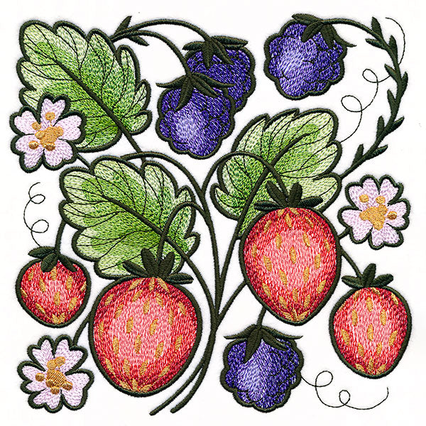 Berries & Flowers Square