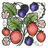 Berries & Flowers Square
