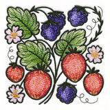 Berries & Flowers Square