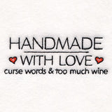 Handmade with Love Curse Words & Wine Label