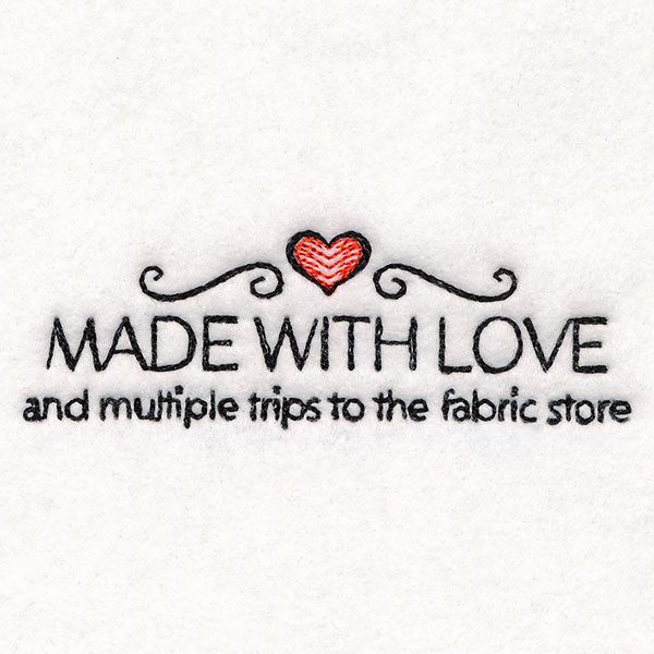 Made with Love & the Fabric Store Label