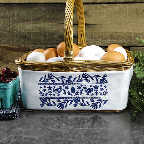 Folk Flowers Chicken Border